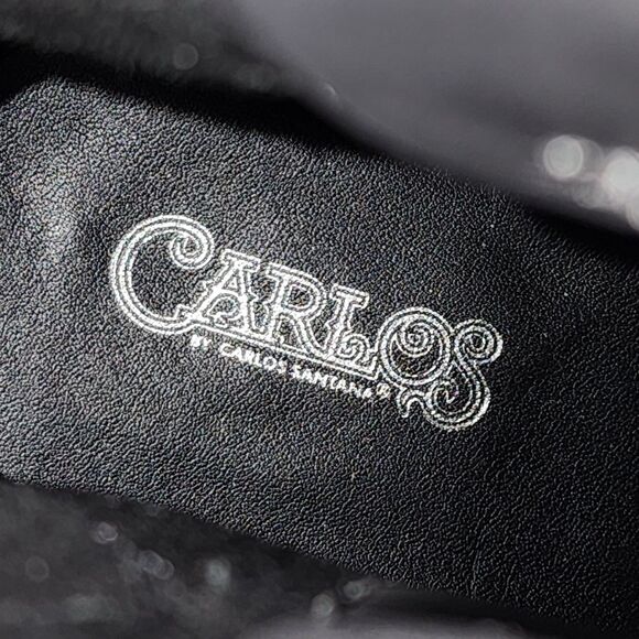 Western Ankle Boots Spiral Stitch Cowgirl Booties Black Leather 5.5 - Picture 8 of 10